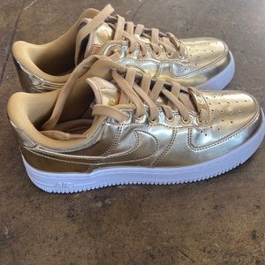 Nike metallic gold Air Force 1 AF1